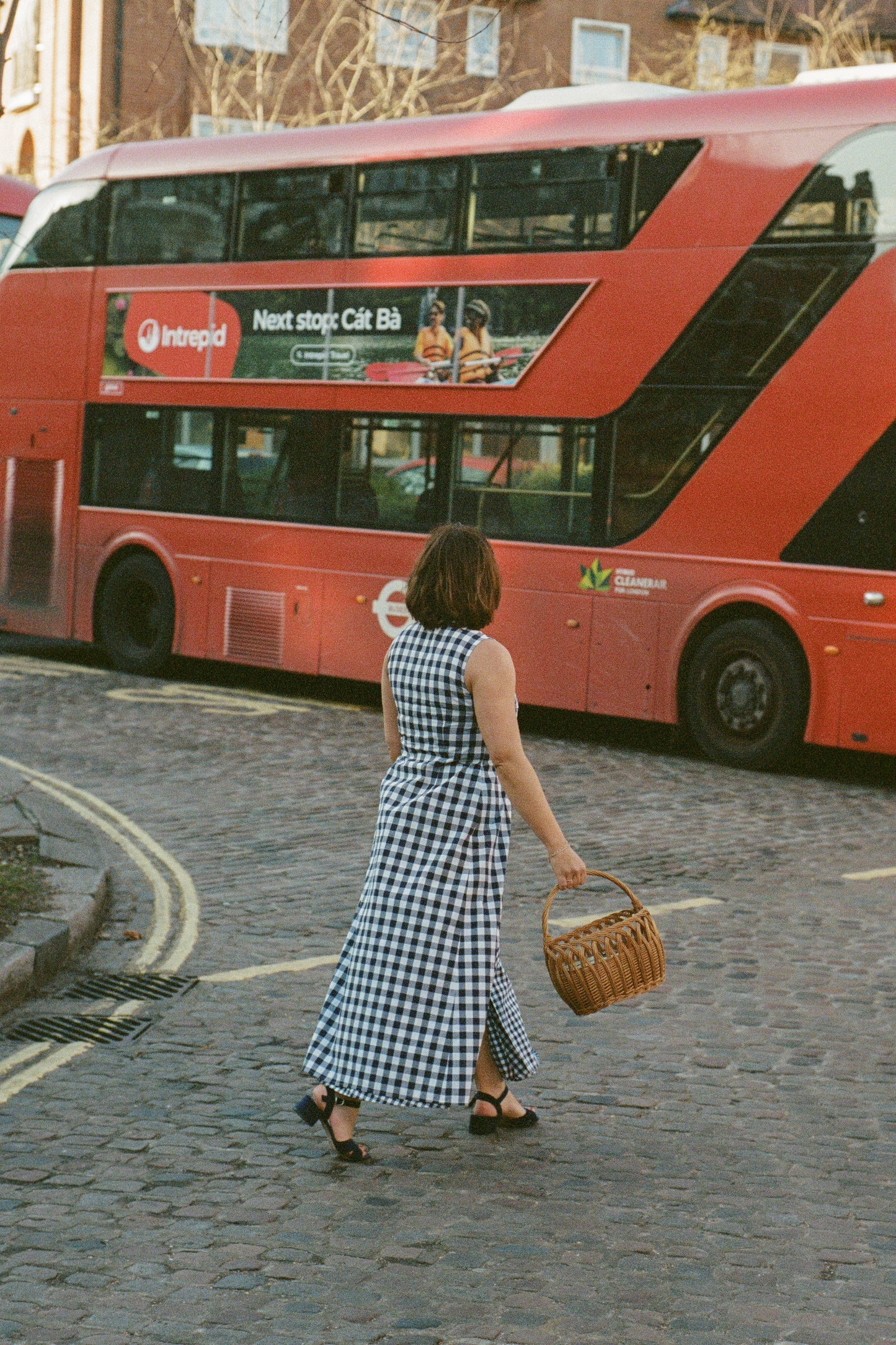 Rosalie 2-in-1 Navy Blue Gingham Maxi Dress and Top